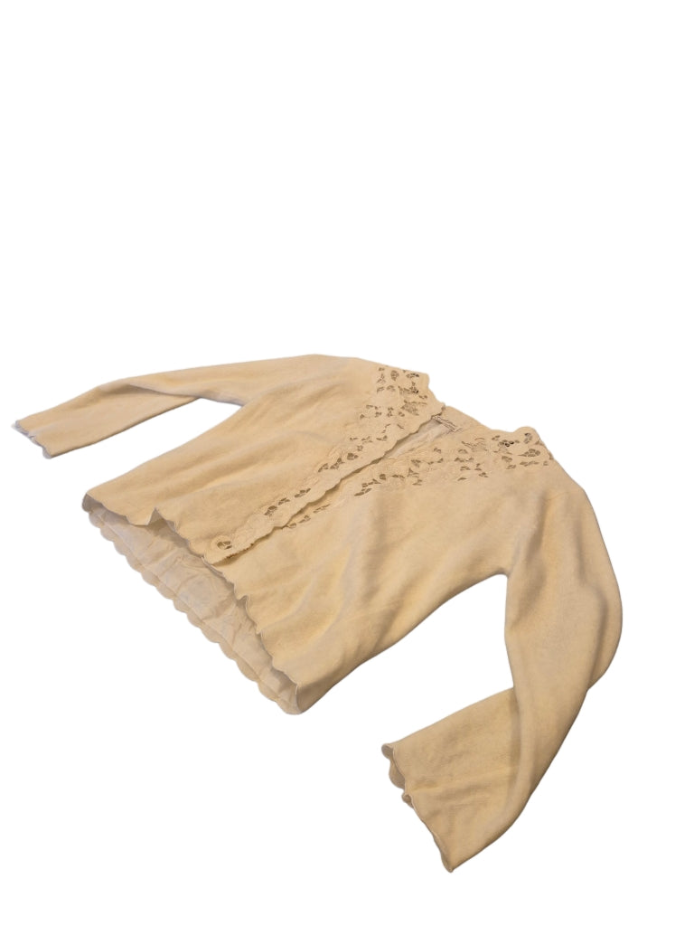 VTG wool blouse with lace encos size S