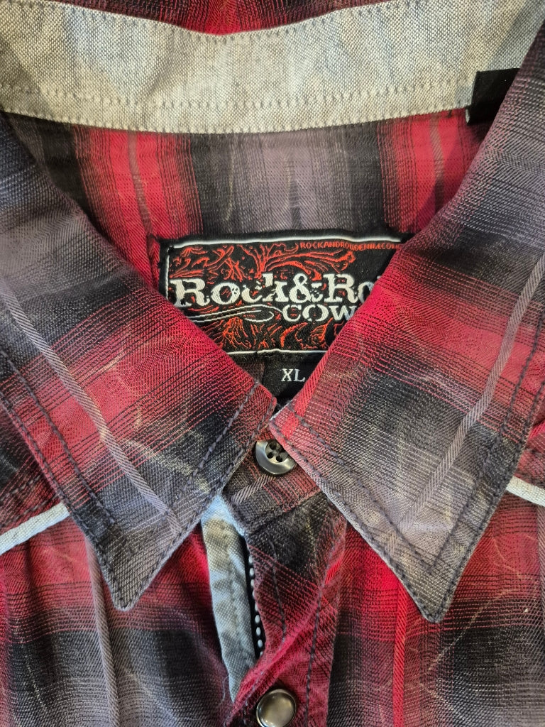 VTG Rock & Roll Cowboy Pearl Snap Down