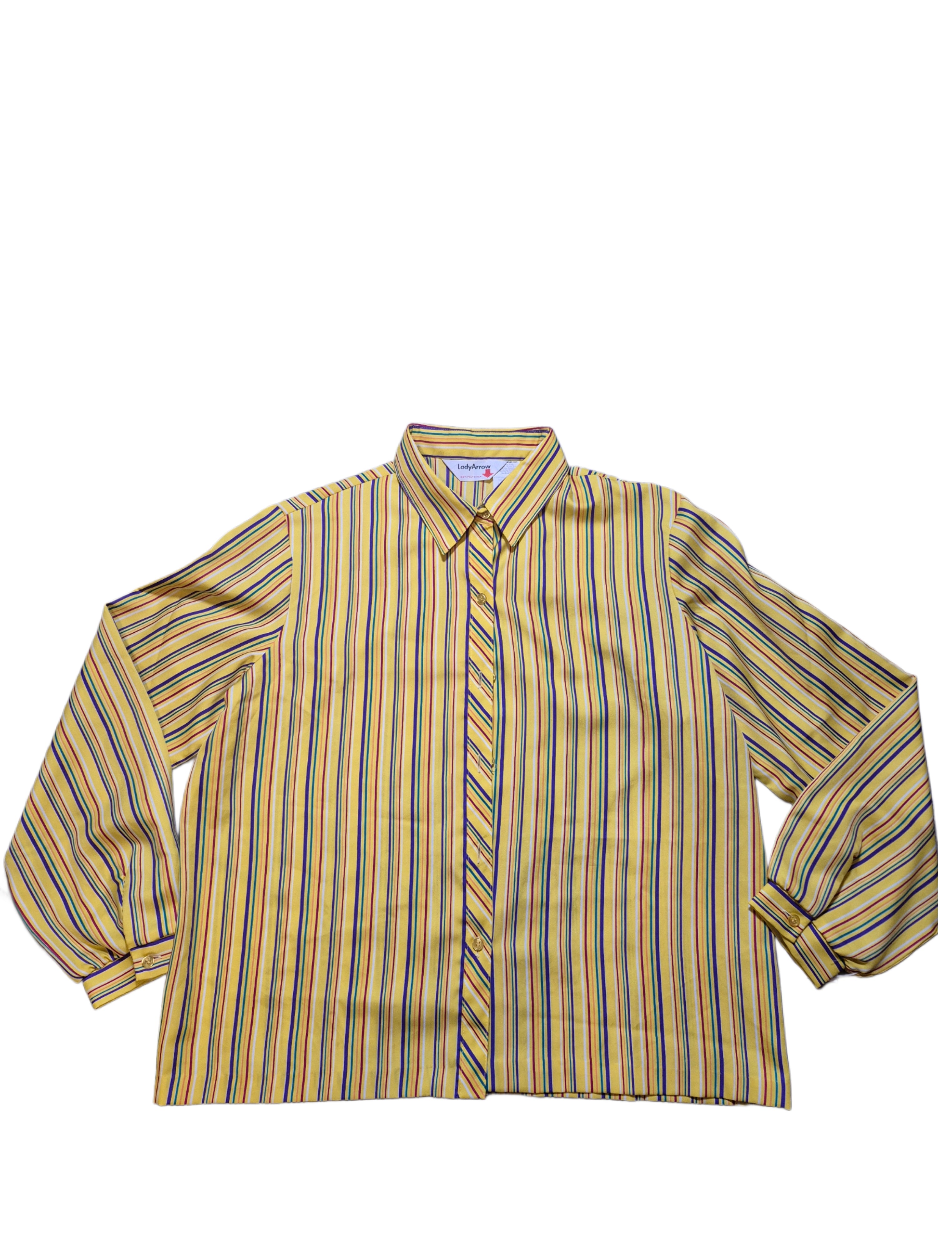 VTG 70s Friuty Stripe Blouse