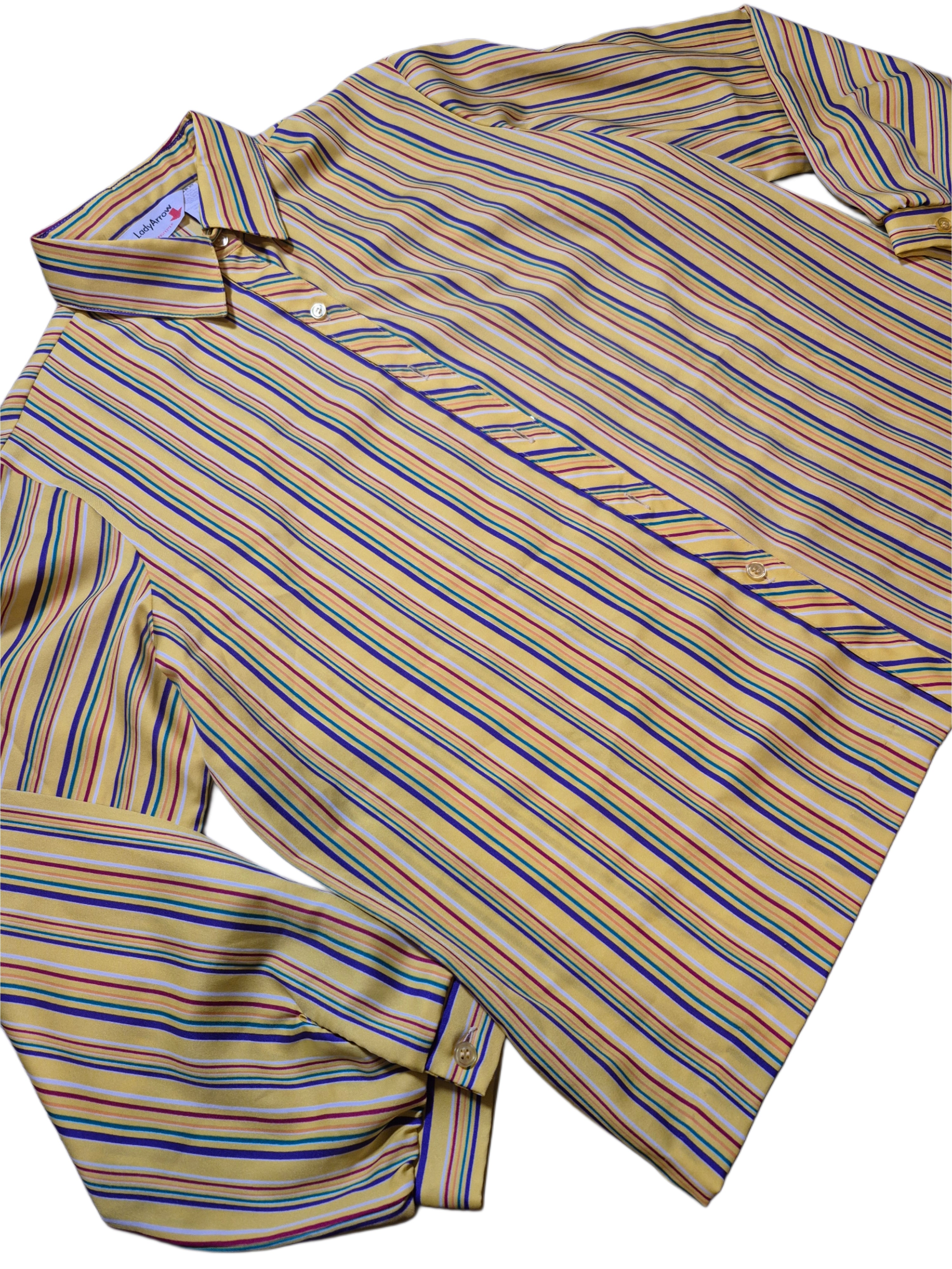 VTG 70s Friuty Stripe Blouse