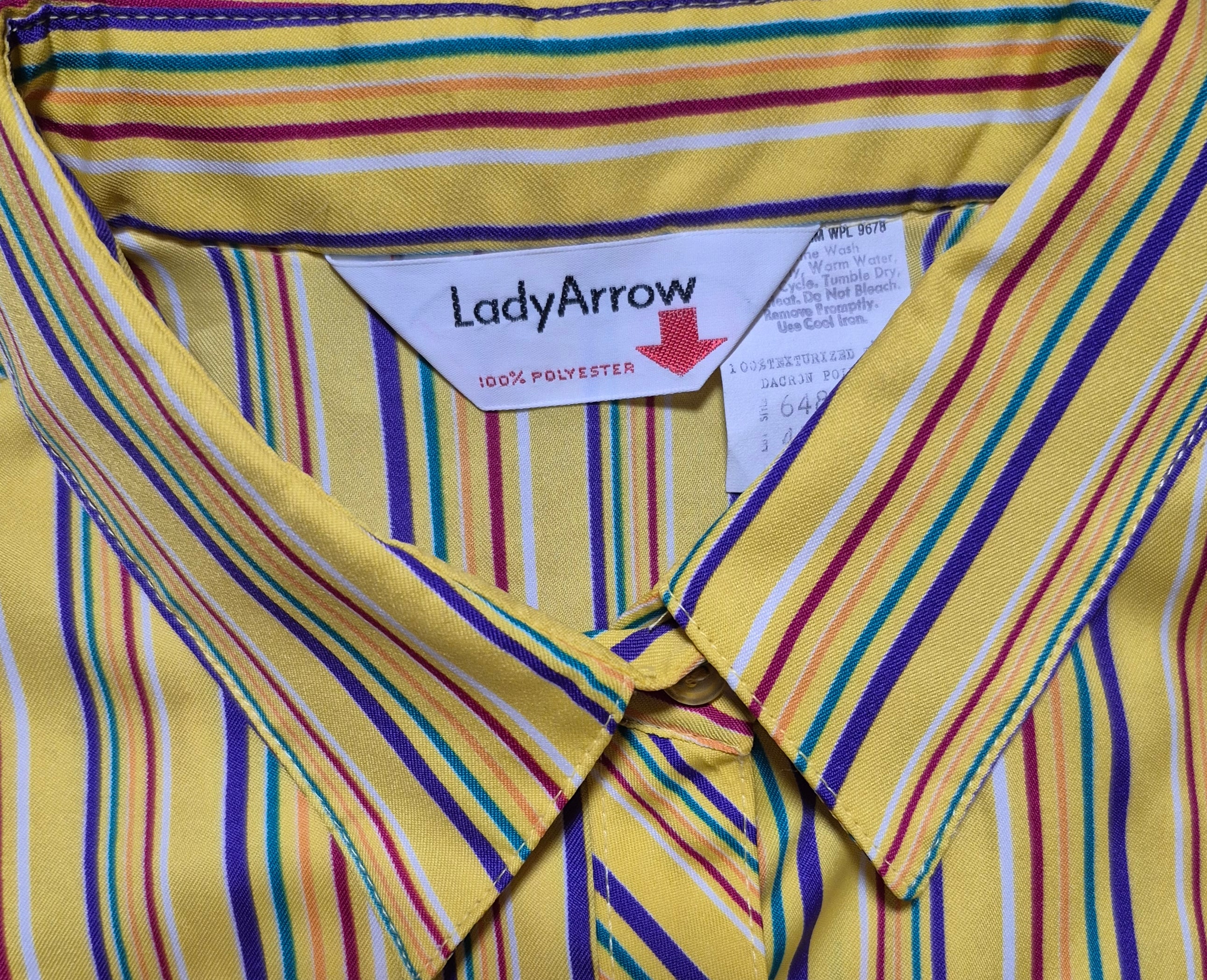 VTG 70s Friuty Stripe Blouse